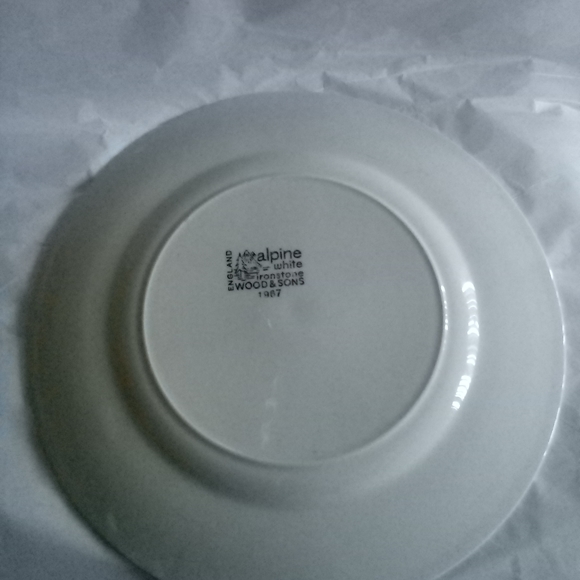 Vtg Alpine White Ironstone Canada Centenaire Plate - Picture 3 of 4